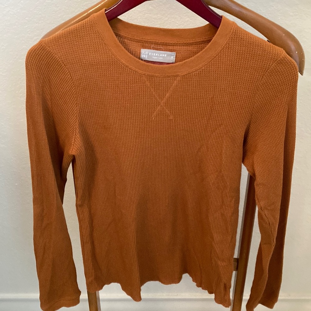 Everlane waffle Henley tee sz M